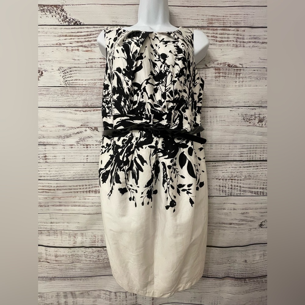 Black and white Floral Dress